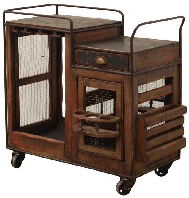 Furniture Source International Dining Antique Solid Wood Bar Cart ... Furniture Source International Dining Antique Solid Wood Bar Cart ...